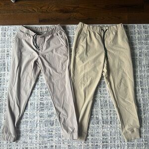 Old Navy Stretchtech Joggers Men's Size M Beige Activewear Pants Drawstring